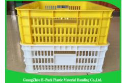 China Economic Plastic Stacking Crates , Recyclable Industrial Plastic Crates Space Saving supplier