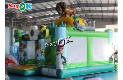 China Madagascar Alitt Wild Theme Inflatable Bounce House Slide Combo Custom 5.5m 18ft supplier