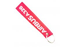 China ​Custom Airbus Keychain - Aviation-Themed Embroidered Gift with Durable Metal Ring & Eco Materials​ supplier