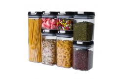 China 7 Pieces Pantry Food Container Sets Eco Friendly Transparent Stackable supplier