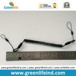 Plastic Black Slim Coiled Lanyard Pen Tether Stop Lost Cable