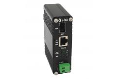 China 10/100/1000Base-T to 1000Base-X SFP PoE Media Converter with PoE Reset Function supplier
