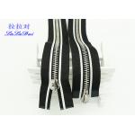 Silver Teeth Two Way Metal Zip Double Euro Type Sliders 100% Polyester Tape For Bags for sale