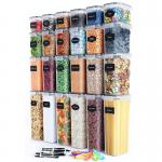 Hot Selling Plastic Cereal Storage Jars Airtight Food Storage Container Set for sale
