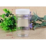 Transparent Food Grade Nuts Clear Pet Jars 60mm Plastic Bottle White Screw Cap for sale