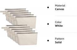 China Cotton Canvas Makeup Bag with Bottom, Multi-Purpose Cosmetic Bag with Zipper supplier