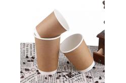 China Double PE Coating Recyclable Coffee Disposable Paper Cups With Paper Lid supplier