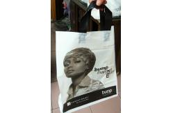 China Custom Printed Plastic Bags with Handles For Cosmetics , White / Black supplier