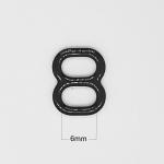 Black 6mm Metal Bra Strap Slides And Rings Good Hardness for sale