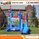 PVC Large Blue Bounce House Jumpers Inflatable Jumping Castles With Two Slide for sale