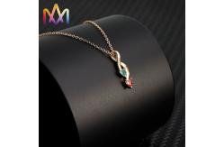 China Engravable Stainless Steel Necklace With Birthstone Inlayed Pendant supplier