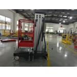 Manual Pull Moved Mast Self Propelled Elevating Work Platforms 8M Height 100KG for sale