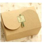 Plain Brown Kraft Paper Box For Gift Packaging , Customized Printing for sale