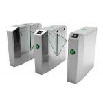 LED Indicator 1.2mm Thickness Flap Barrier Gates IP44 Flap Glass Turnstiles for sale