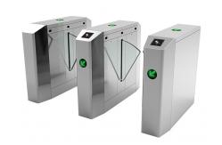 China LED Indicator 1.2mm Thickness Flap Barrier Gates IP44 Flap Glass Turnstiles supplier