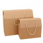 Custom Packaging Recycled Kraft Paper Box With Rope Handle Environmental and Packing Items for sale