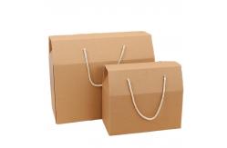 China Custom Packaging Recycled Kraft Paper Box With Rope Handle Environmental and Packing Items supplier