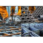 Reinforcement Concrete Metal Welded Mesh Panel Rebar Black For 5-16mm