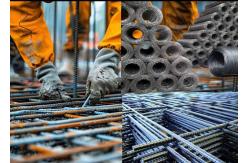 China Reinforcement Concrete Metal Welded Mesh Panel Rebar Black For 5-16mm supplier