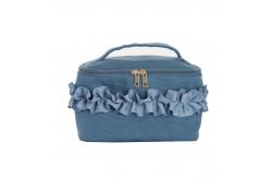 China Blank Zipper Foldable Travel Canvas Custom Cosmetic Bag supplier