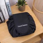 Lazy Portable Polyester Drawstring Cosmetic Bag for sale