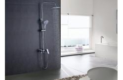 China Chrome Finished Brass Bathroom Shower Set ROVATE Adjustable Handheld Shower supplier