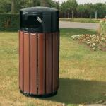 Outdoor Trash Can Garbage Recycle Bin Metal Trash Recycling Trash Can