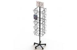 China 40 VDs Wire Pockets Books Metal Floor Spinner Display Rack supplier