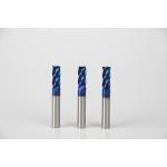 Nano Blue Coating Flat Carbide End Mill For Stainless Steel 2/ 4 Flute for sale