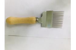 China European style uncapping fork Wooden Handle Honey Uncapping Tools supplier