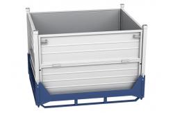 China Collapsible Stacking Stillages Brick Pallet Lifting Cage Grey 2000kg supplier