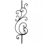 Contemporary Wrought Iron Railing Parts Decorative Balusters Customized for sale