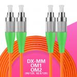 Orange Multimode Fiber Optic Cable FC APC FC APC Duplex Fiber Optic Patch Cable for sale