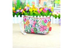 China Biodegradable Printed Polyester Cosmetic Bag With Handle supplier