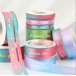 Gilding Laser Bronzing Ribbed Ribbon Printed Webbing Polyester Woven Tapes