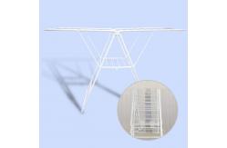 China Large Capacity Folding Clothes Hanger Rack K Shape 2 Layer supplier