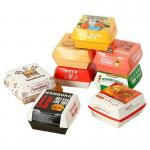 Customized eco-friendly biodegradable french fries burger fast food packaging box burger box for sale