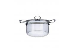 China Custom Made Transparent High Borosilicate Glass Soup Pot supplier