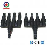 1 Pair 4 To 1 T Branch Solar Panel Parallel Connectors For Commercial Roof RV for sale