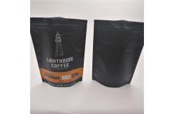 China reusable matt black stand up pouch Plastic Pouches Packaging for coffee bean supplier