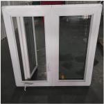 PVC Plastic Casement Window Door Double Tempered Glass Crank Open for sale