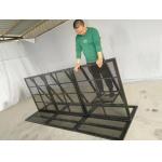 1.2M Aluminum Crowd Control Barricades Black Silvery Mojo Crowd Control Fence