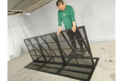 China 1.2M Aluminum Crowd Control Barricades Black Silvery Mojo Crowd Control Fence supplier