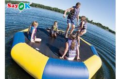 China Baby Inflatable Water Trampoline / Durable Inflatable Aquatic Trampoline supplier