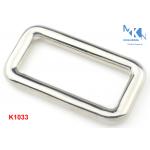 Bag Shiny Metal Rectangle Ring Hardware , Multi - Purpose Square Metal Ring for sale