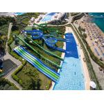 Resort Beach FRP Hill Water Slide Cluster Customized Big Water Slide For Adults for sale
