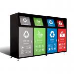 4 Classified Stainless Steel Garbage Bin Large Capacity Thickened Sanitation With Cover for sale