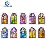 Colored Glass Window Panel Stained  Arts and Crafts Interior Decoration for sale