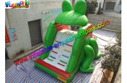 China Customized Frog Commercial Inflatable Slide , Dry Slide For Pool Use supplier