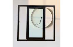 China Double Glazing PVC Sliding Windows Modern Black  Upvc Sliding Window Lock supplier
